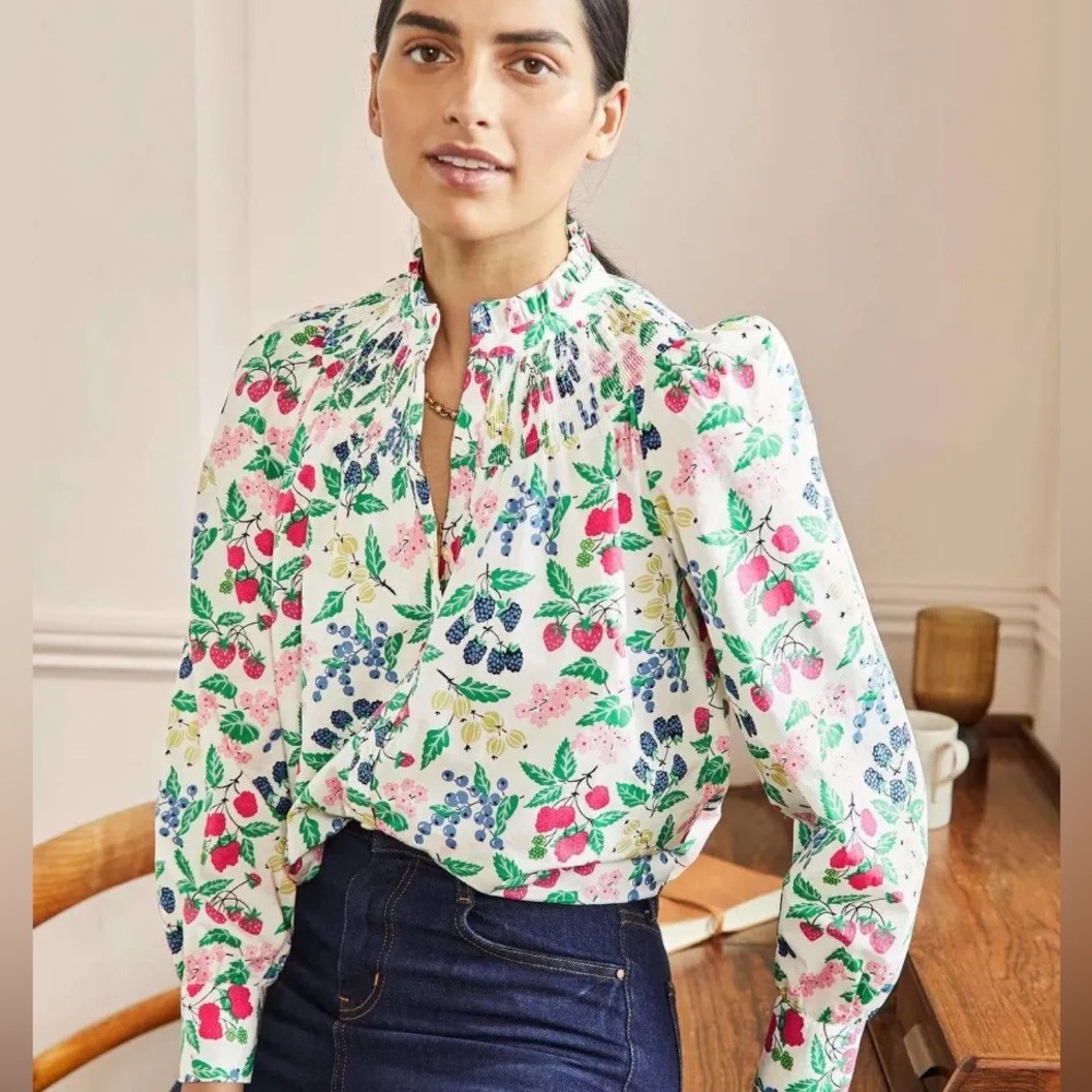 Boden Fruit Print Blouse 6